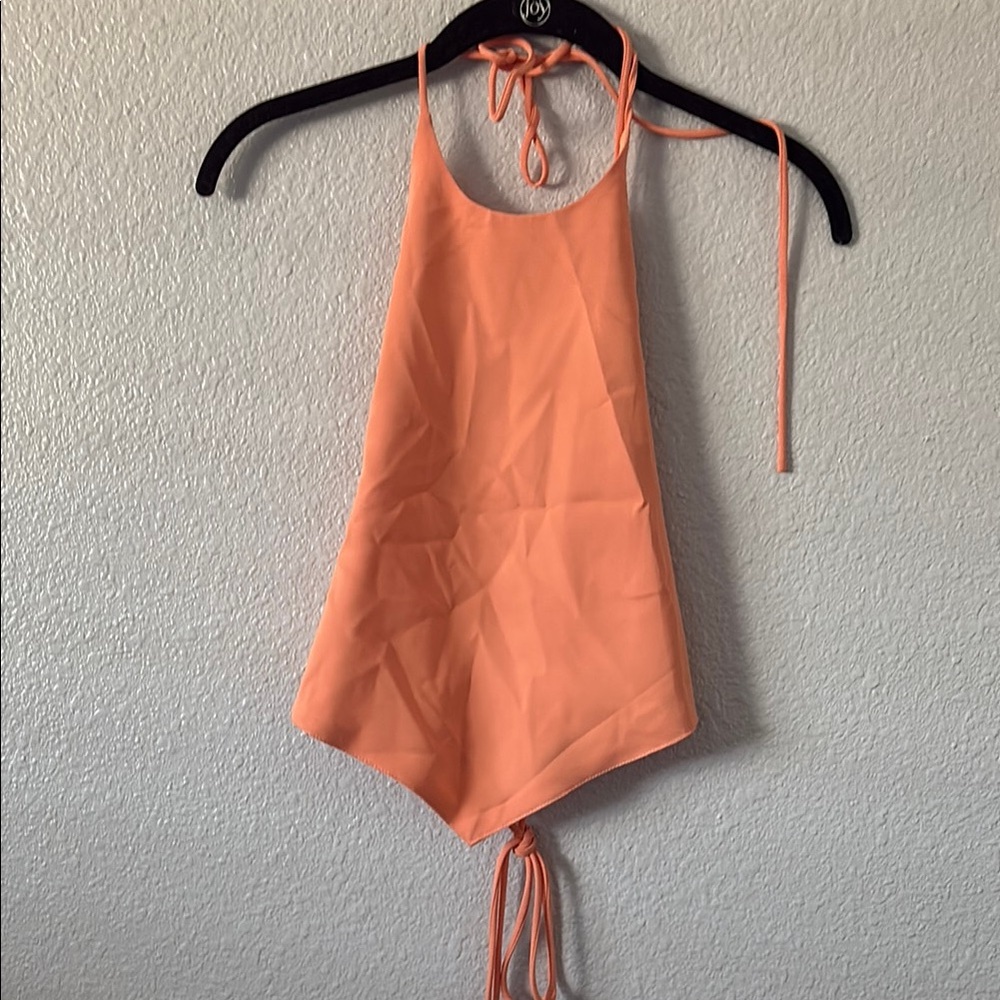 Women’s orange halter top